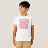 T-shirt Cloud tendance neuf ciel rose fille baby shower (Devant entier)