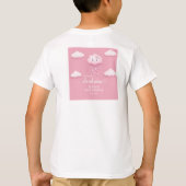 T-shirt Cloud tendance neuf ciel rose fille baby shower (Dos)