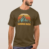 T-shirt Clouds Rest Mountain Yosemite Retro Turquoise (Devant)