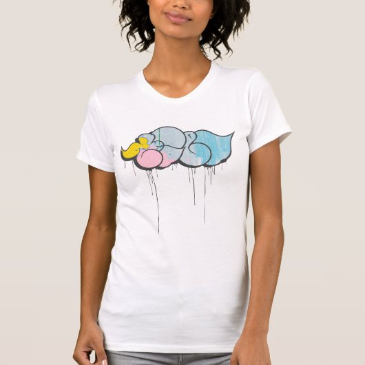 T-Shirt "Cloudy Names" incliné 2 (Devant)