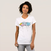T-Shirt "Cloudy Names" incliné 2 (Devant entier)