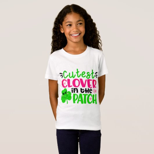 T-Shirt Clover Le Plus Cutest Dans Le Patch | Saint Patric (Devant entier)