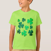 T-shirt Clover Shamrock feuille mignonne St Patrick's Day  (Devant)