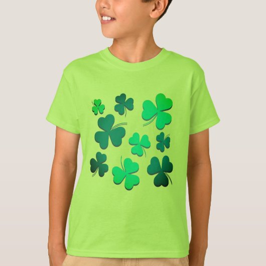 T-shirt Clover Shamrock feuille mignonne St Patrick's Day  (Devant)