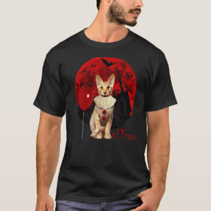 T-shirt Clown Chat Minou Effrayant Costume d'Halloween