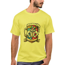 Clown, chope de bière, carnaval