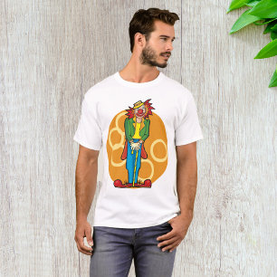 T-shirt Clown de dessin Whimsical aux couleurs vives