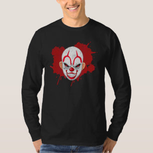 T-shirt Clown Déplaisant effrayant Visage Halloween Clowns