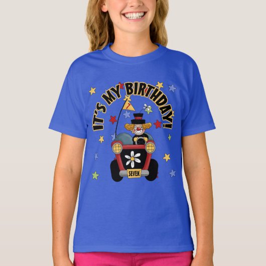T-shirt Clown du 7e anniversaire (Devant)