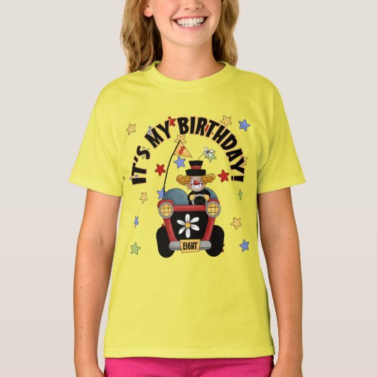 T-shirt Clown du 8e anniversaire (Devant)