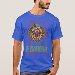 T-shirt Clown effrayant visage Clown Nez Halloween Costume