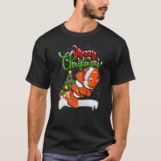 T-shirt Clown Fish Xmas Decorations Santa Clown Fish Chri (Devant)