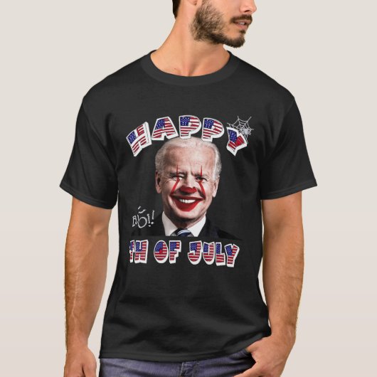 T-shirt Clown Joe Biden Happy 4Th Of July For Hallow (Devant)