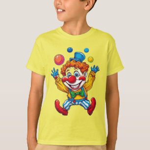 T-shirt Clown joueur sautant avec des balles brillantes