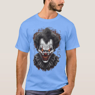 T-shirt Clown maléfique effrayant Halloween Horreur rétro