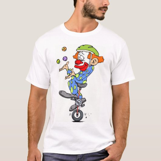 T-shirt clown_on_unicycle (Devant)