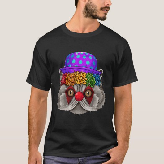 T-shirt Clown Perse Cirque Carnaval Costume Chat Thème Pa (Devant)