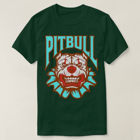 T-shirt Clown Pitbull, Visage de chien, Propriétaire de ch (Design devant)