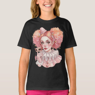 T-shirt Clown rose avec masque