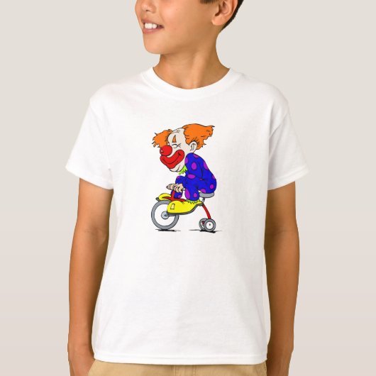 T-shirt Clown sur le tricycle (Devant)