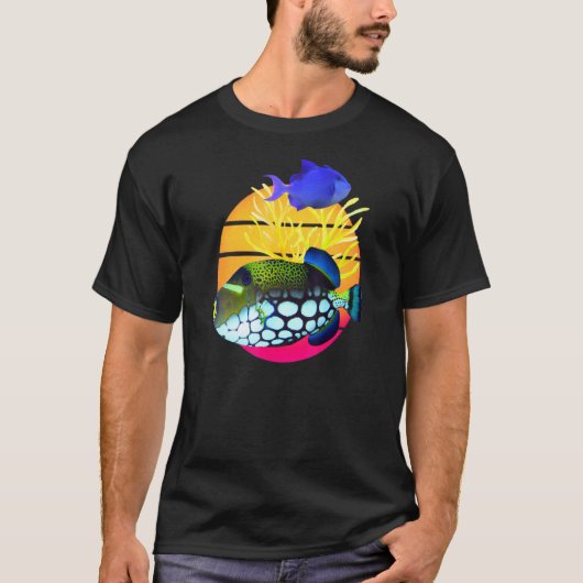 T-shirt Clown Trigger Niger Trigger Poisson Agressive Salt (Devant)