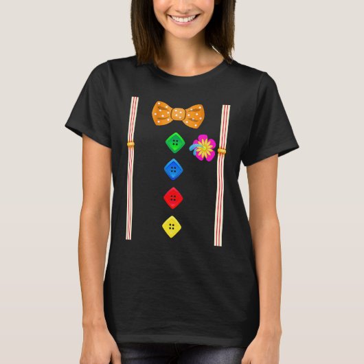 T-shirt Clown with Bow Tie Group Costume Carnival (Devant)