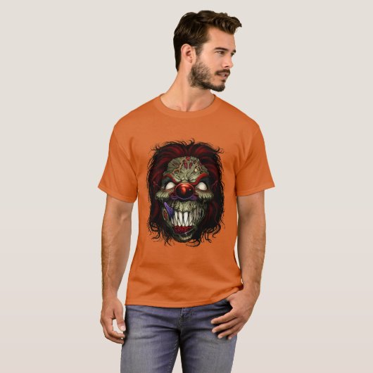 T-shirt Clown Zombie Malin, (Devant entier)