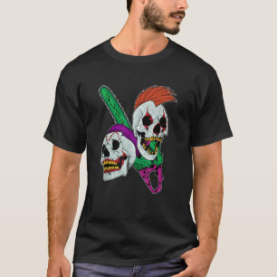 T-shirt Clowns crâne tronçonneuse Horreur Clown cadeau T s