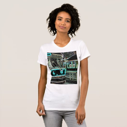 T-shirt CLRV Neon à stn Tee mince pour femmes (Devant entier)