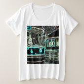 T-shirt CLRV Neon à stn Womens Plus Size (Design devant)