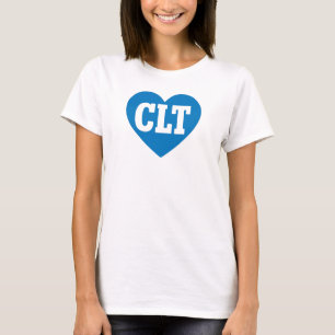 T-shirt CLT Charlotte NC Coeur Design - Bold Blue Varsity