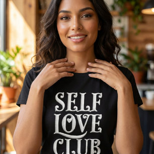 T-shirt Club Amour de Soi - Typographie Rétro Groovy Esthé