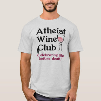 T-shirt Club athée de vin