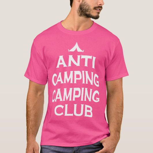 T-shirt Club Camping Anti Camping (Devant)