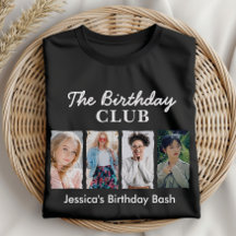 Club d'anniversaire personnalisé avec 4 photos et 