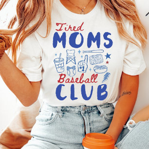 T-shirt Club de Baseball des Mamans Fatiguées Rétro Jour d