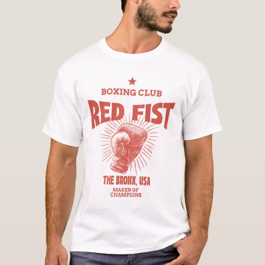T-shirt Club de boxe Poing Rouge (Devant)