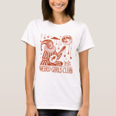 T-shirt club de filles bizarre (Devant)