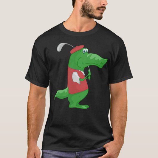 T-shirt club de golf de crocodile (Devant)
