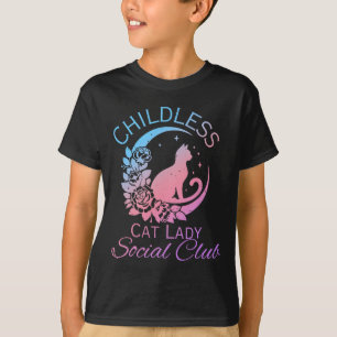 T-shirt Club de la dame de chat sans enfants Meme Chat Kam