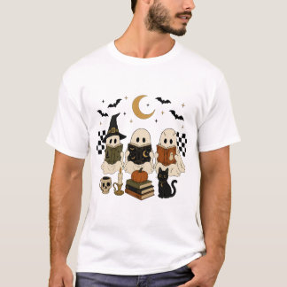 T-shirt Club de lecture fantôme mignon et effrayant pour H