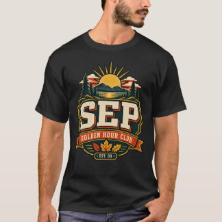 T-shirt Club de l'heure dorée de septembre – Mois de naiss