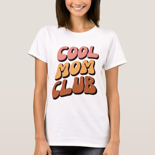 T-shirt Club de maman Cool rétro en Vagues Super (Devant)
