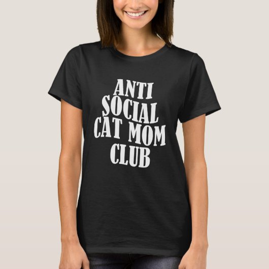 T-shirt Club de maman de chat anti-social 5 (Devant)