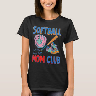 T-shirt Club de maman de softball frappe la balle de dingu