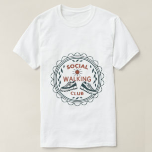 T-Shirt Club de marche social rétro - Fitness et c