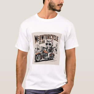 T-shirt Club de moto Meowtorcycle Chat motard sur moto cho