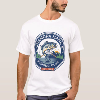 T-shirt Club de pêche personnalisé pour papy