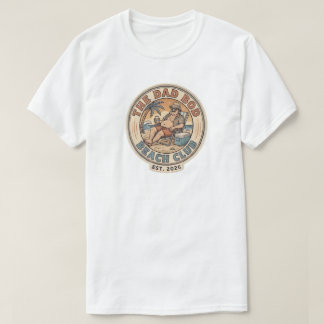 T-shirt Club de plage Funny Dad Bod - Vacances d'été rétro
