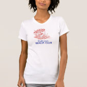 T-shirt Club de plage Retro Blue Red Summer Reading (Devant)